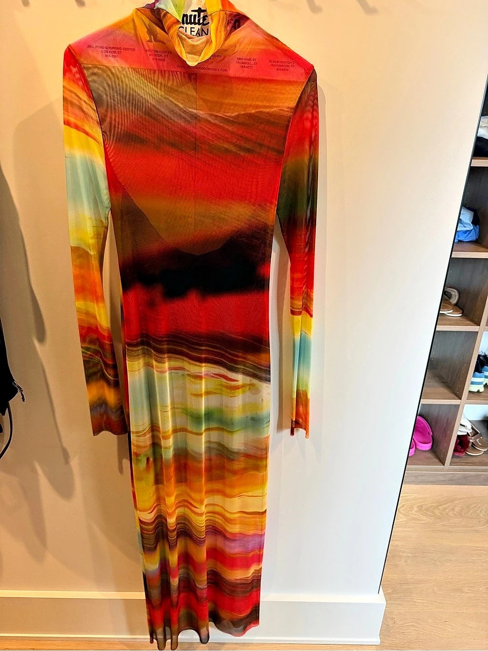 Zara Abstract Print Maxi Dress Size Small